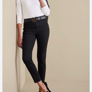Soft Surroundings black high rise straight jeans size 18